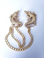 Alligator Cloak Fastener Lapel Pin